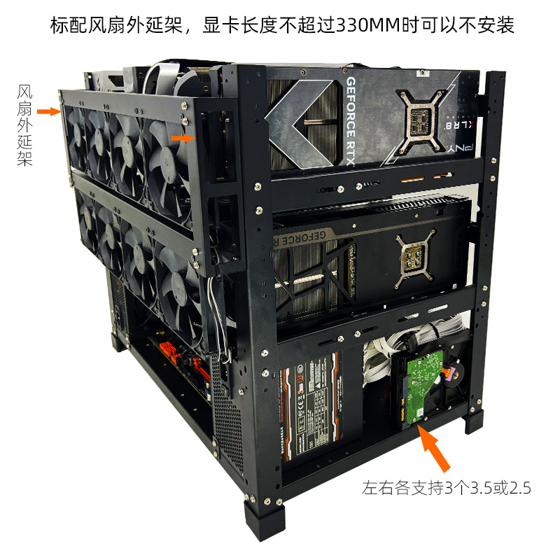Stackable Open Air GPU Rack 6  - Gpu Mining Rig Frame 8 Gpu review and price