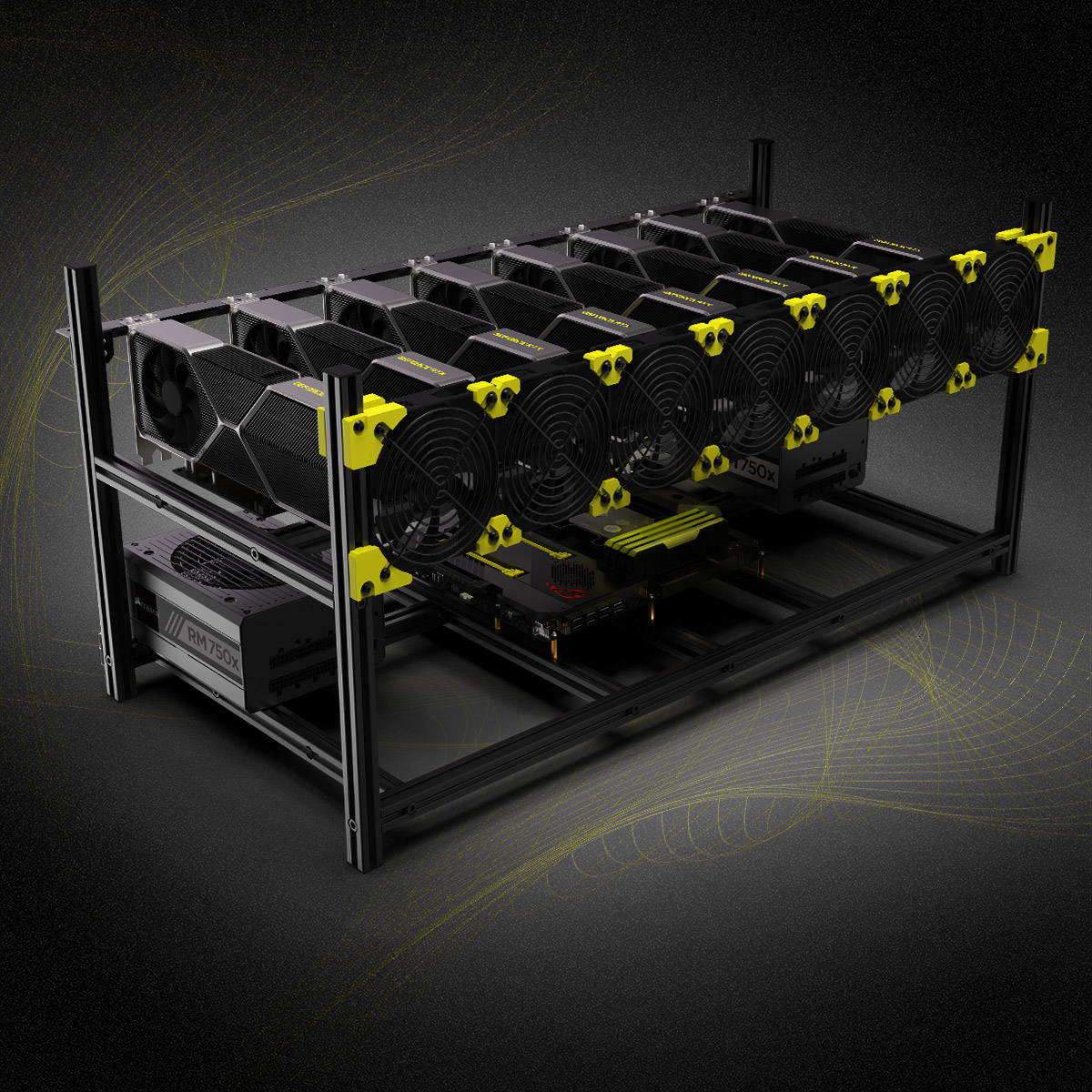 8 GPU Graphics Card Aluminum   - Gpu Mining Rig Frame 8 Gpu review and price