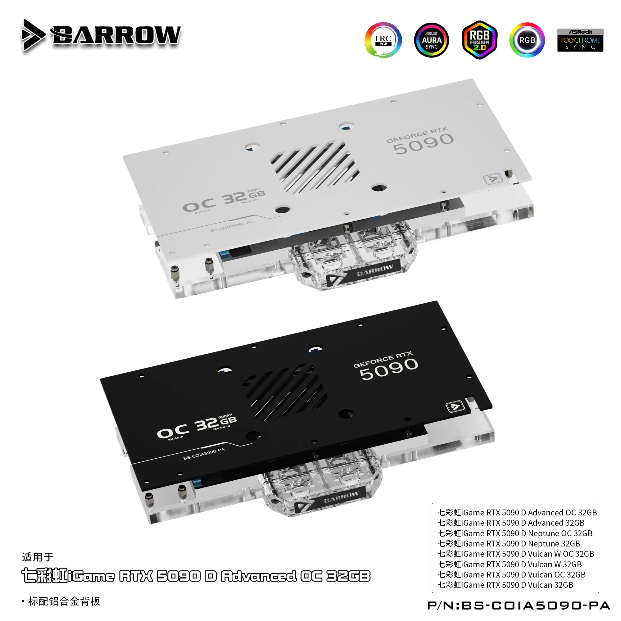 Barrow BS-COIA5090-PA GPU Wate - Rtx 5090 32Gb review and price