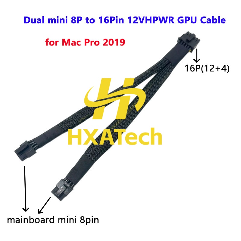 HXATech-For mac pro 2019 new D - Dual 8Pin To 16Pin 12Vhpwr Cable review and price